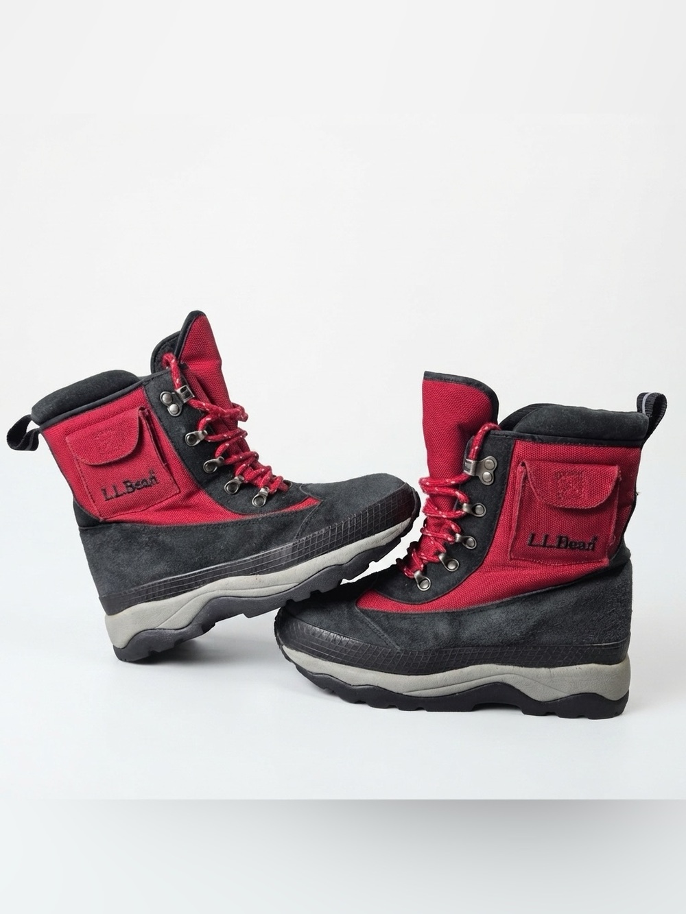 L.L. Bean Insulated Snow Boots – Black/Red (Kids 6 / Women's Fit)